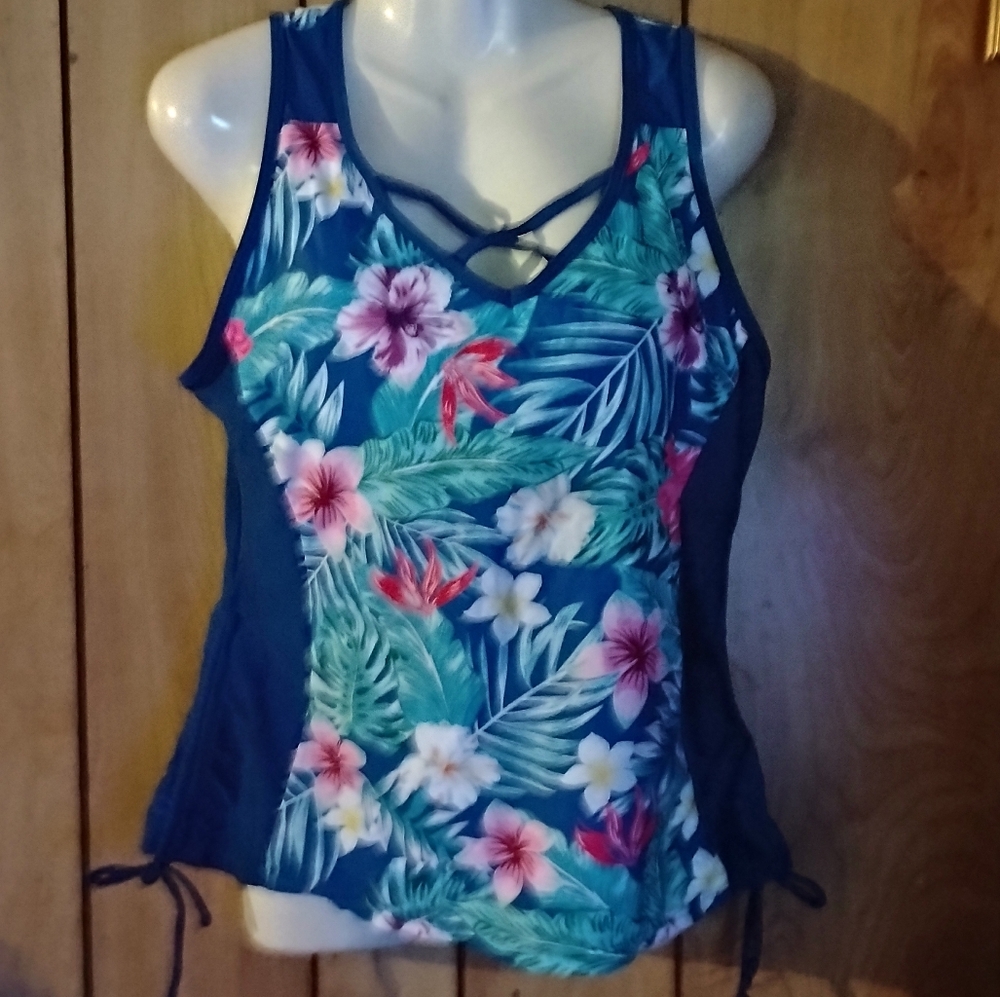CC Boutique Floral Blue Swimsuit